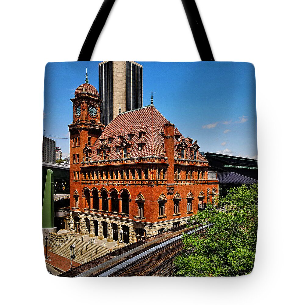  Tote Bag featuring the photograph Main Street Station by Stephen Dorton