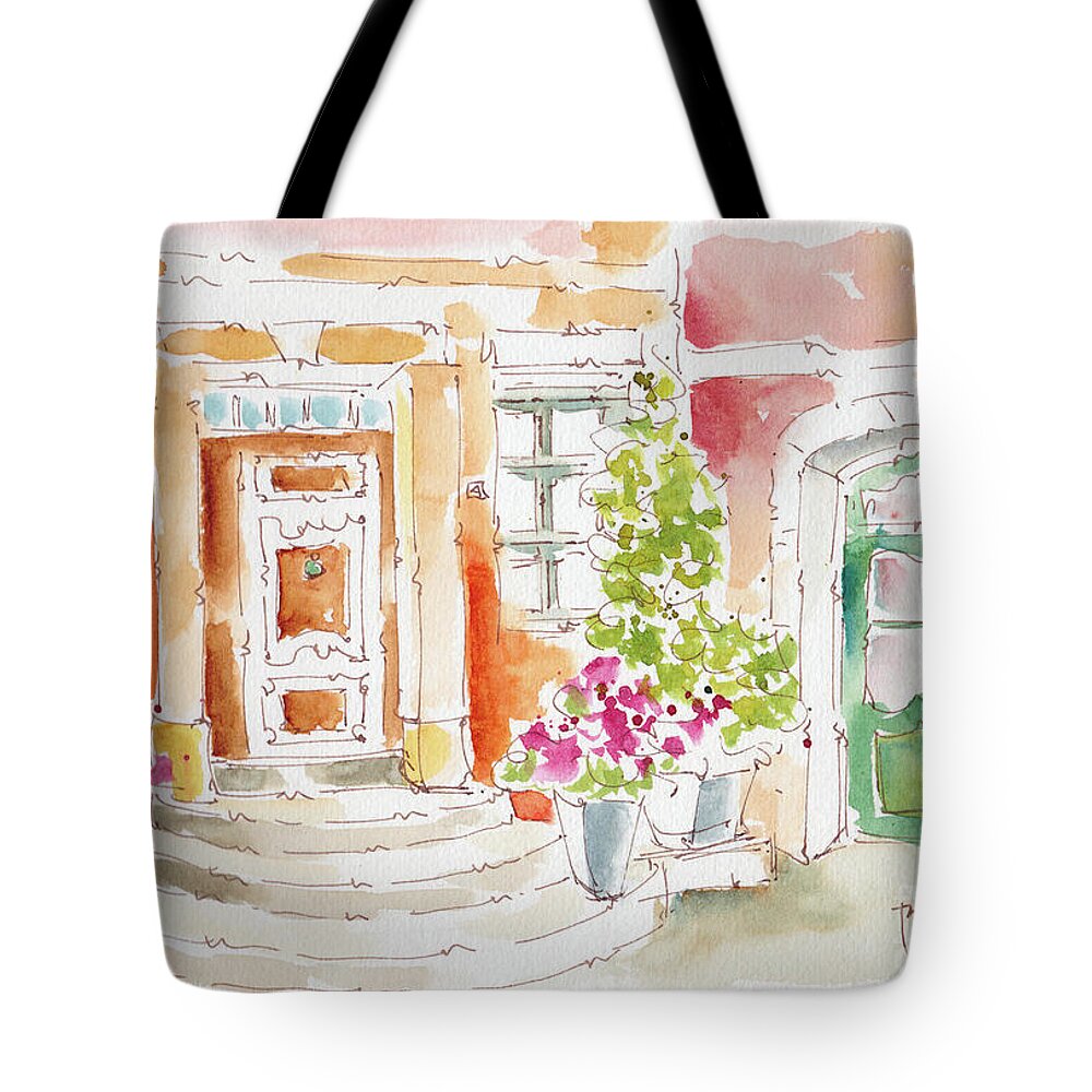 Impressionism Tote Bag featuring the painting Mairie De Roussillon by Pat Katz