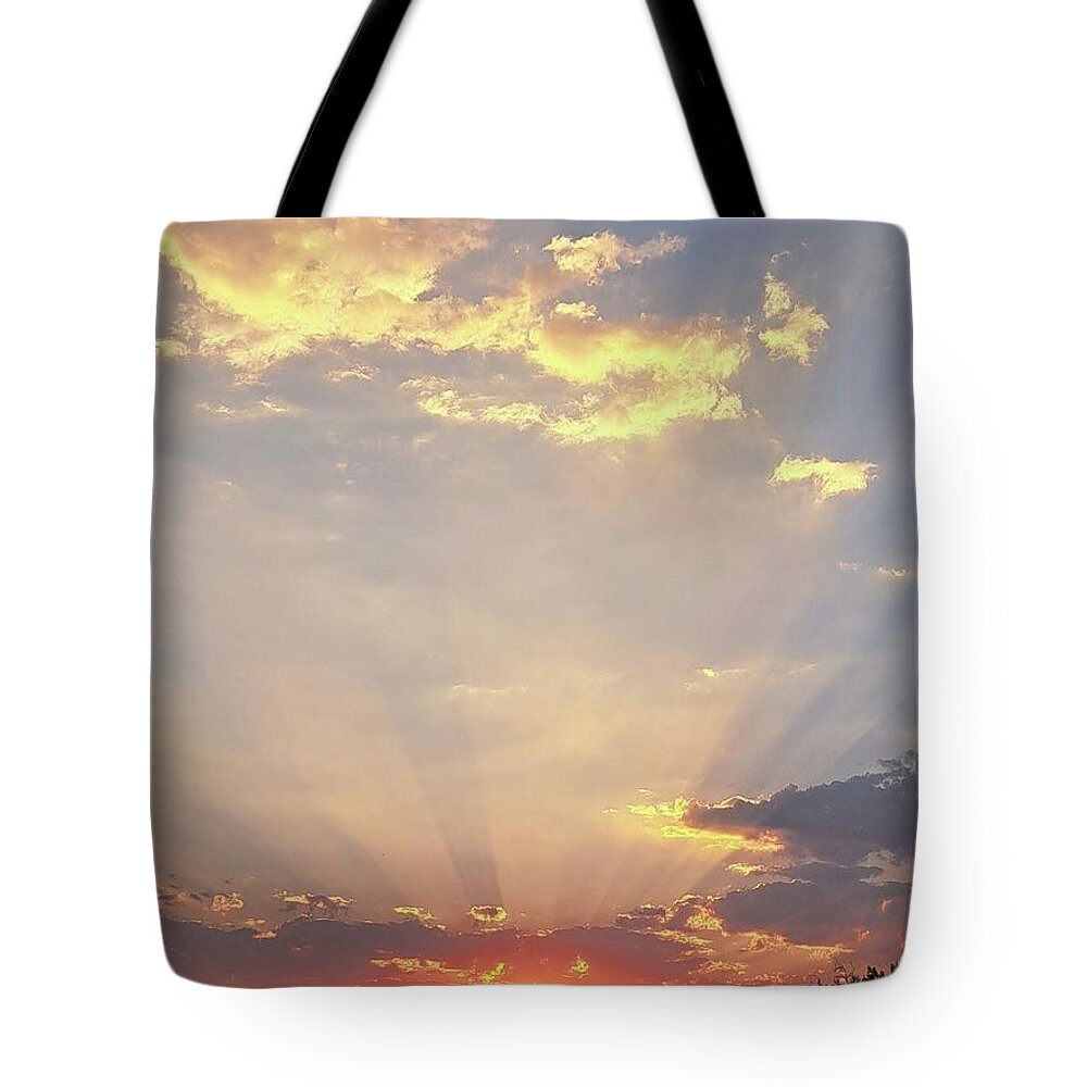 Sunset Tote Bag featuring the photograph Majestic Sunset Colorado by Marlene Besso