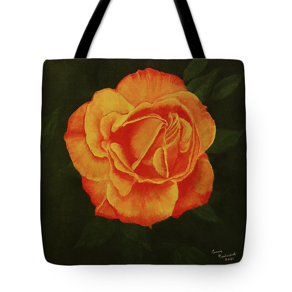 Acrylic On Canvas Tote Bag featuring the painting Majestic by Terry Frederick