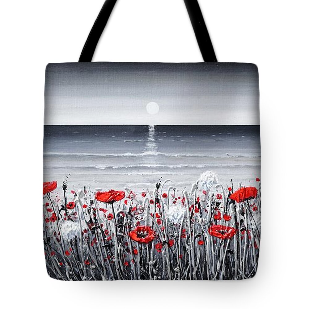 Redpoppies Tote Bag featuring the painting Make a wish by Amanda Dagg