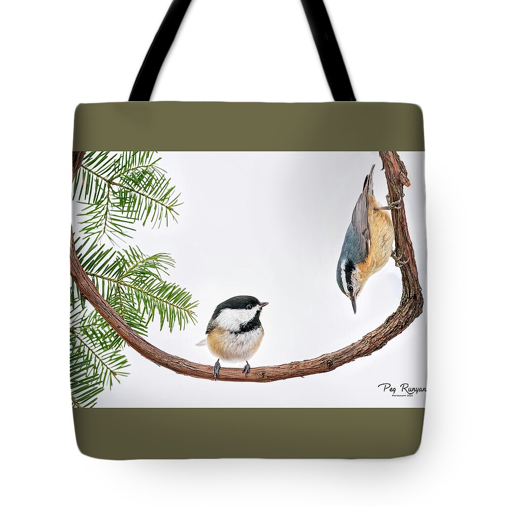 Birds Tote Bag featuring the photograph Making an Entrance? by Peg Runyan