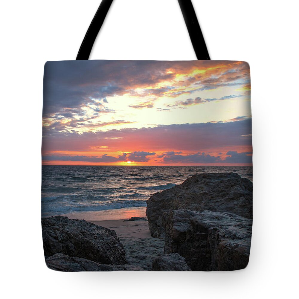 Beach Tote Bag featuring the photograph Malibu Winter Sunset by Matthew DeGrushe