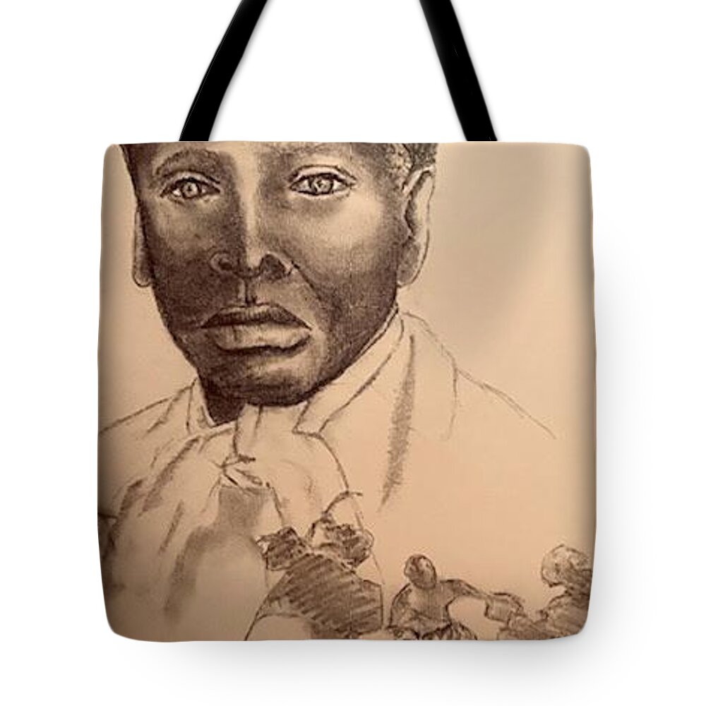 Tote Bag featuring the drawing Mama Moses by Angie ONeal