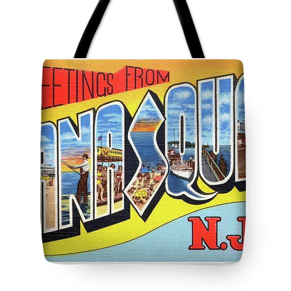 Lbi Tote Bag featuring the photograph Manasquan Greetings by Mark Miller