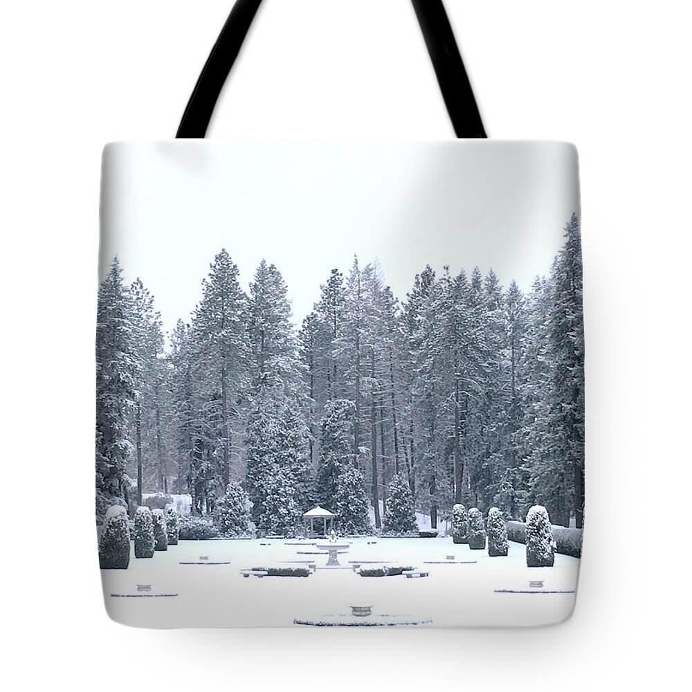 Manito Park Spokane Tote Bag featuring the photograph Manito Winter by Kathryn Alexander MA