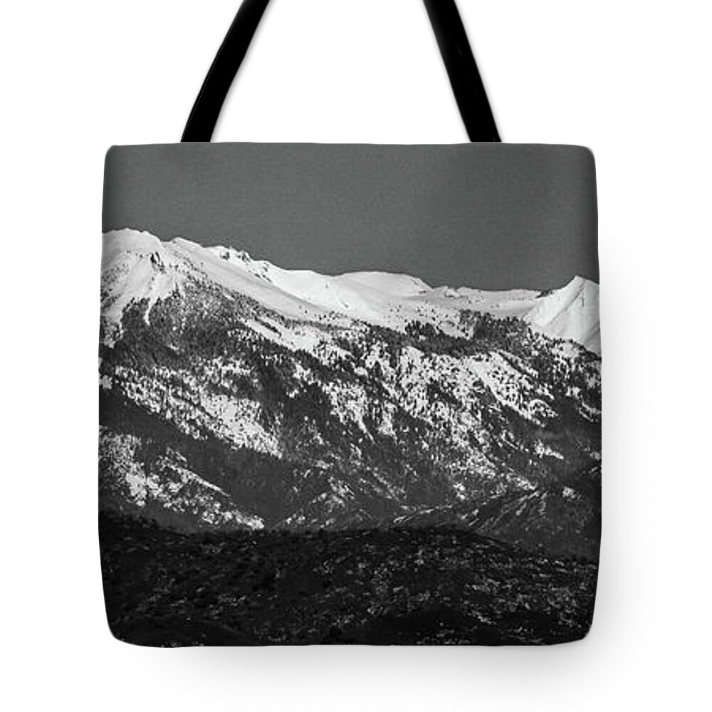Sierra Nevada Tote Bag featuring the photograph Mantle of White by Brett Harvey