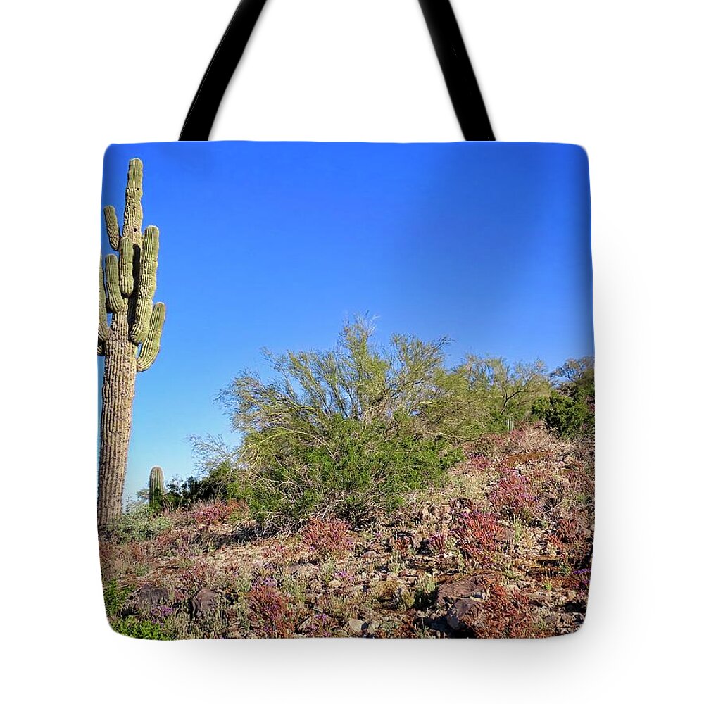 Arizona Tote Bag featuring the photograph Many Arms by Judy Kennedy