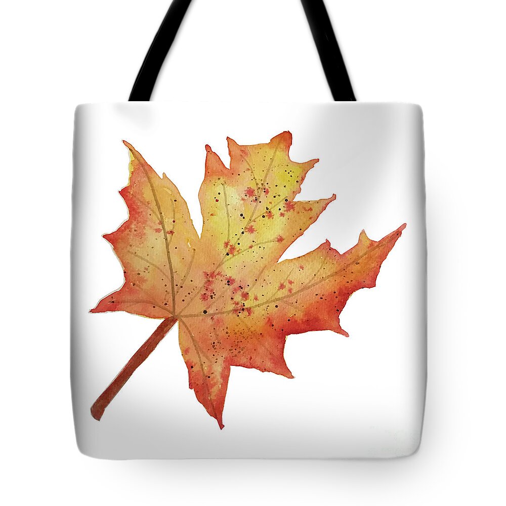 Maple Leaf Tote Bag featuring the painting Maple Leaf by Lisa Neuman
