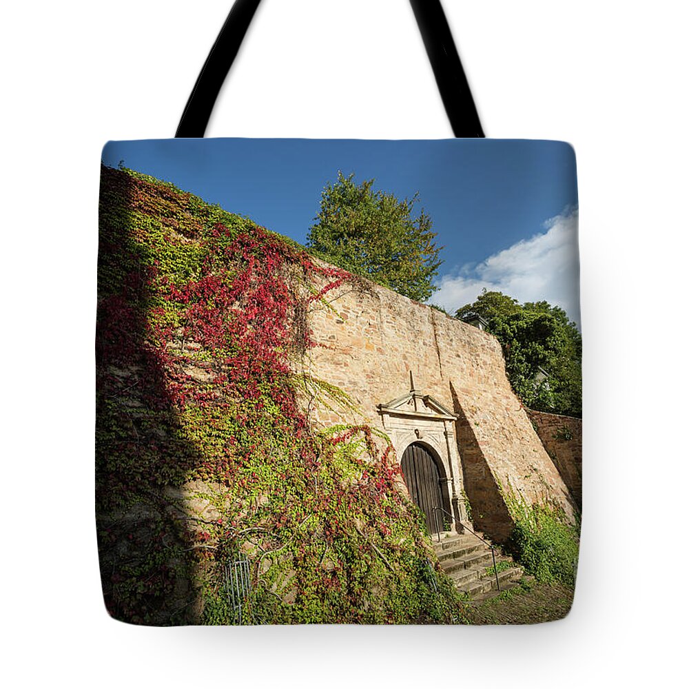 Marburg Castle Tote Bag featuring the photograph Marburg Castle Wall by Eva Lechner