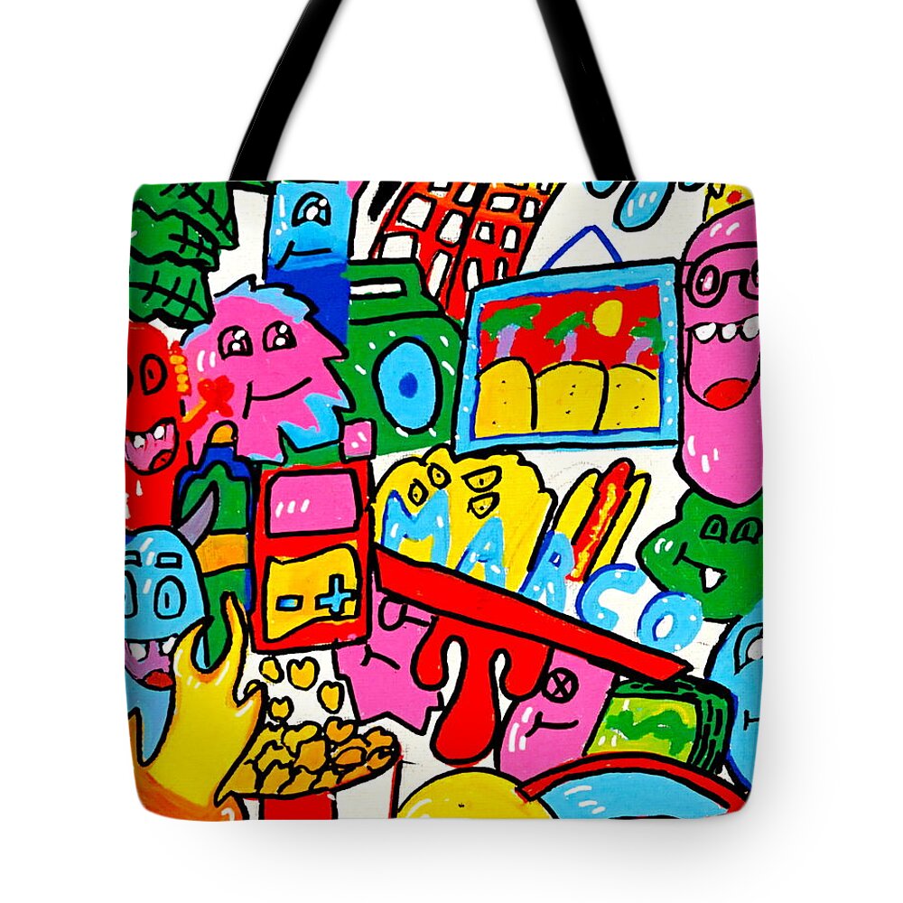 City Tote Bag featuring the drawing Marco by Guest Artist - Marco Bilgutay