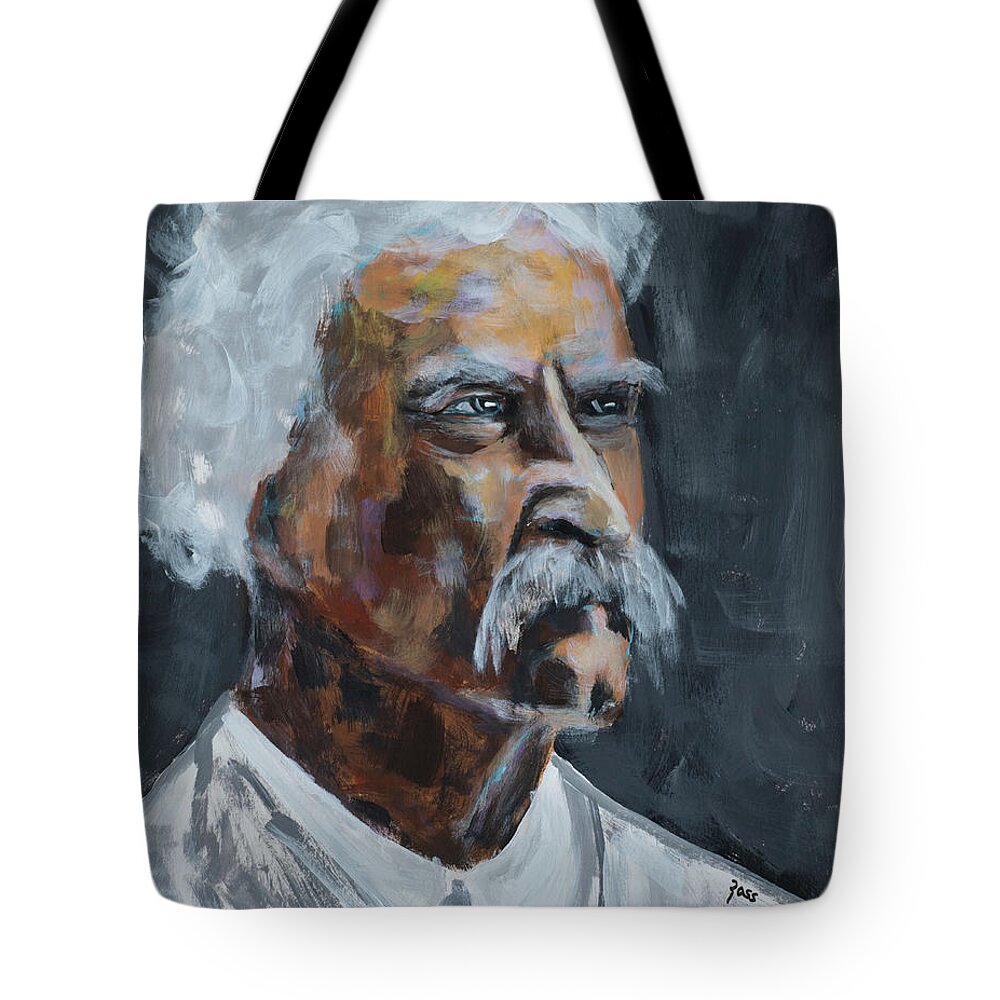 Mark Twain Tote Bag featuring the painting Mark Twain by Mark Ross