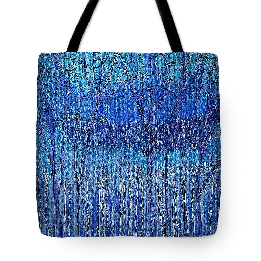 Nature Tote Bag featuring the painting Marsh Twilight by Pam O'Mara