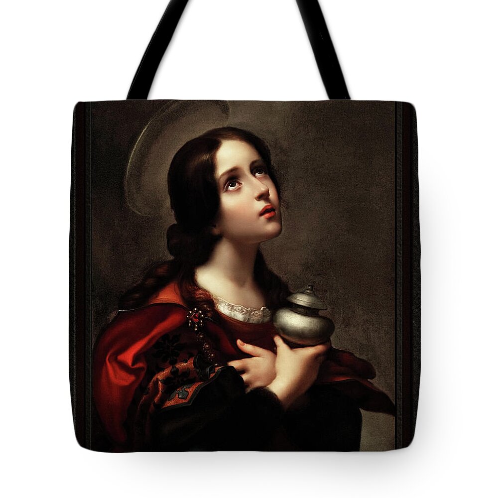 Mary Magdalene Tote Bag featuring the painting Mary Magdalene by Carlo Dolci Classical Fine Art Xzendor7 Old Masters Reproductions by Rolando Burbon