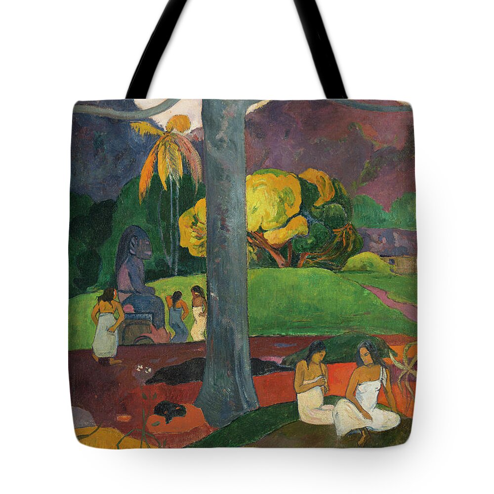 Post-impressionist Tote Bag featuring the painting Mata Mua, 1892 by Paul Gauguin