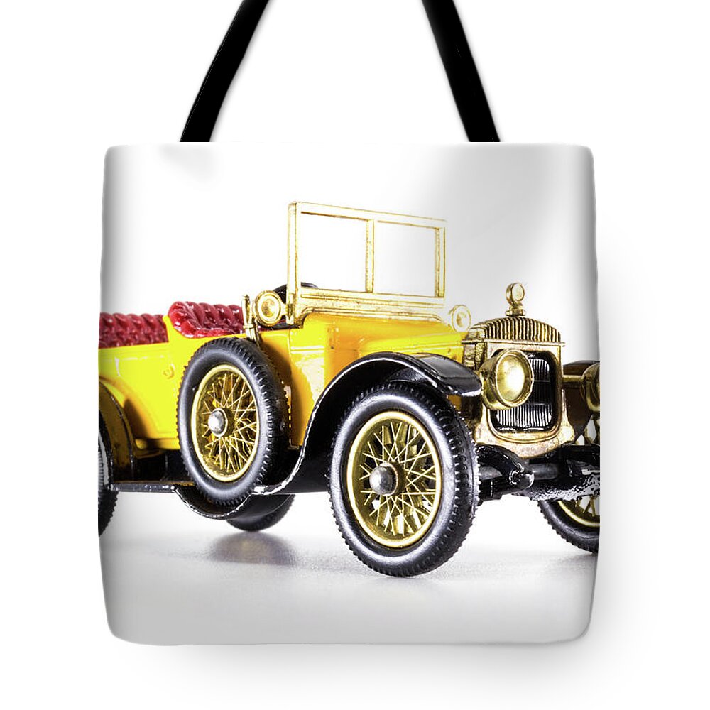 Daimler Type A12 Tote Bag featuring the photograph Matchbox Models of Yesteryear Y-13 Daimler Type A12 1911 by Viktor Wallon-Hars