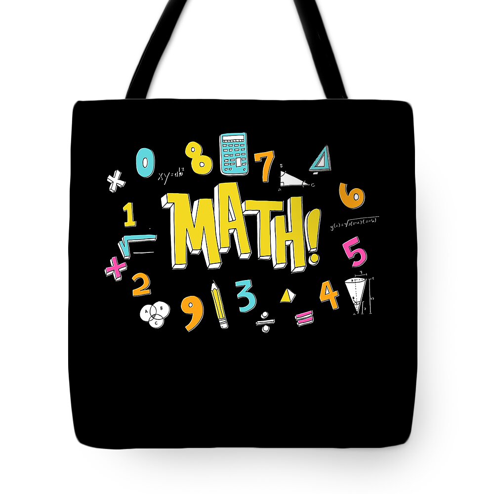Funny Tote Bag featuring the digital art Math by Flippin Sweet Gear