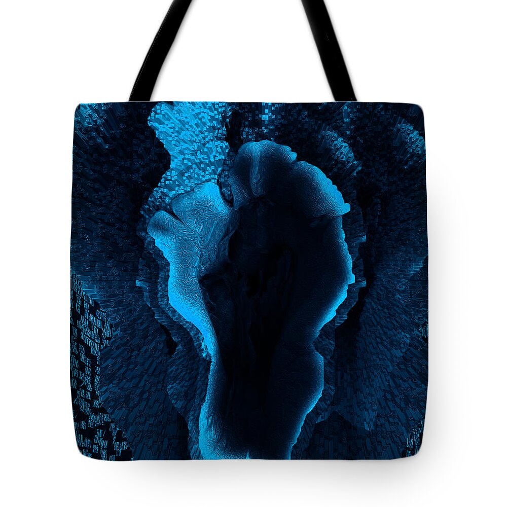 Matrix Of The Bloom Tote Bag featuring the digital art Matrix of the Bloom 9 by Aldane Wynter