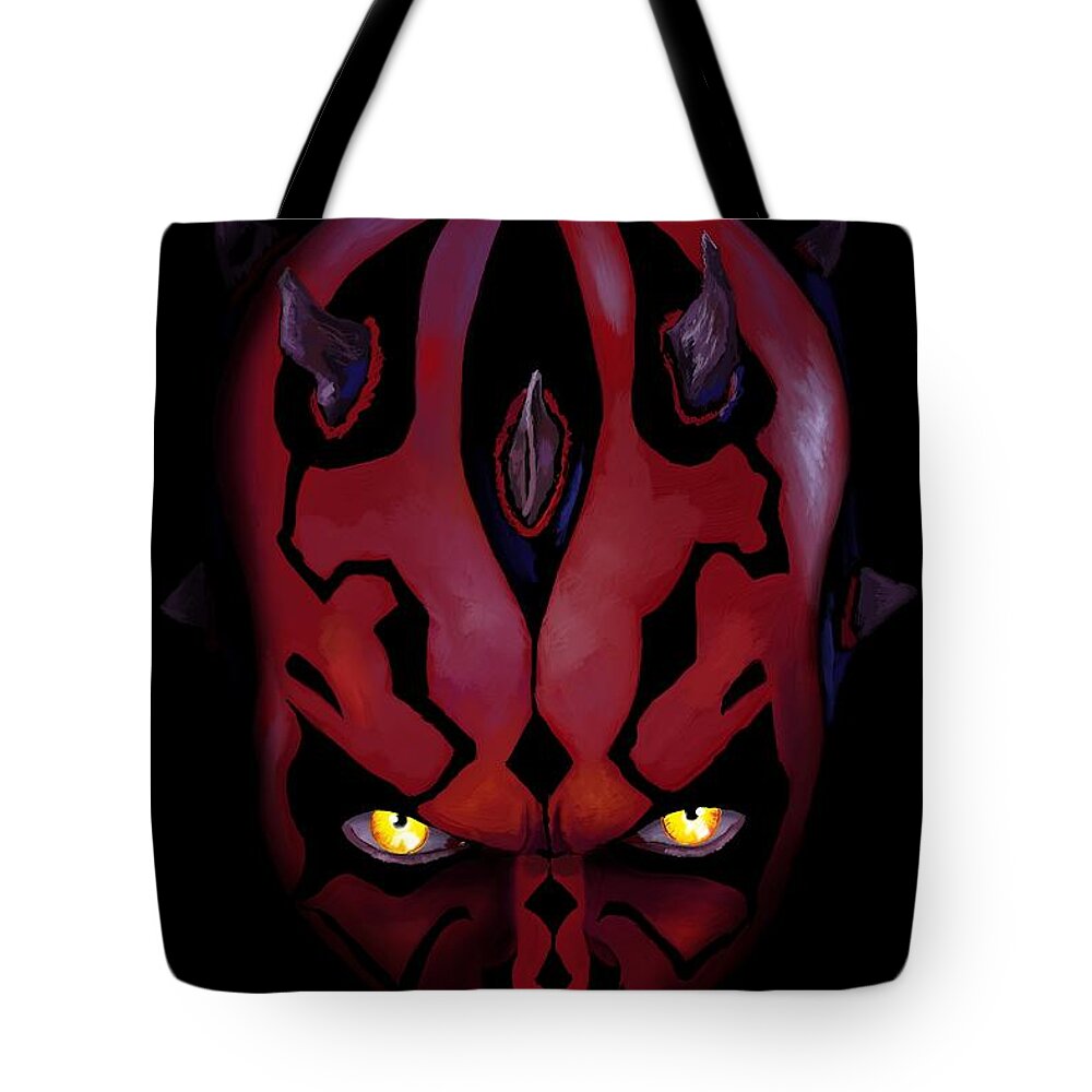 Star Tote Bag featuring the digital art Maul by Norman Klein