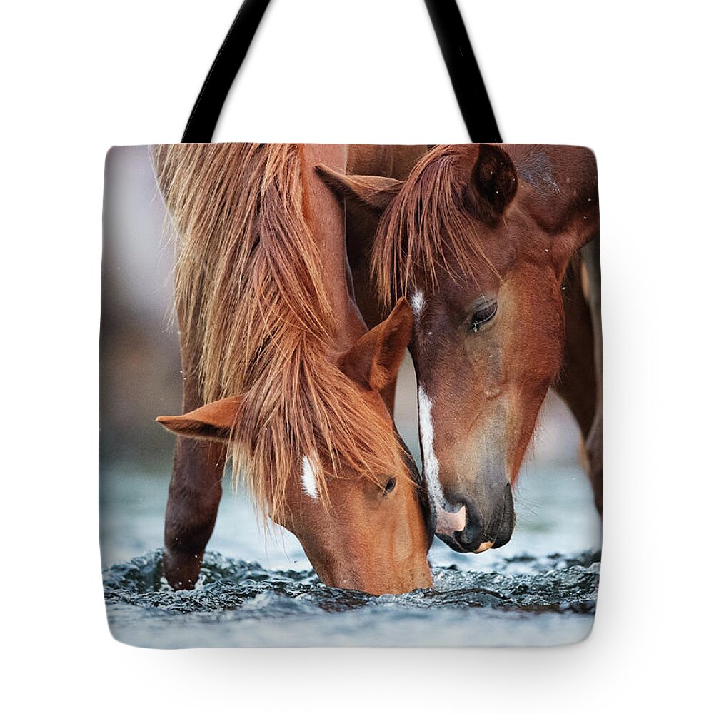 Cute Yearling Tote Bag featuring the photograph May I Have Some? by Shannon Hastings