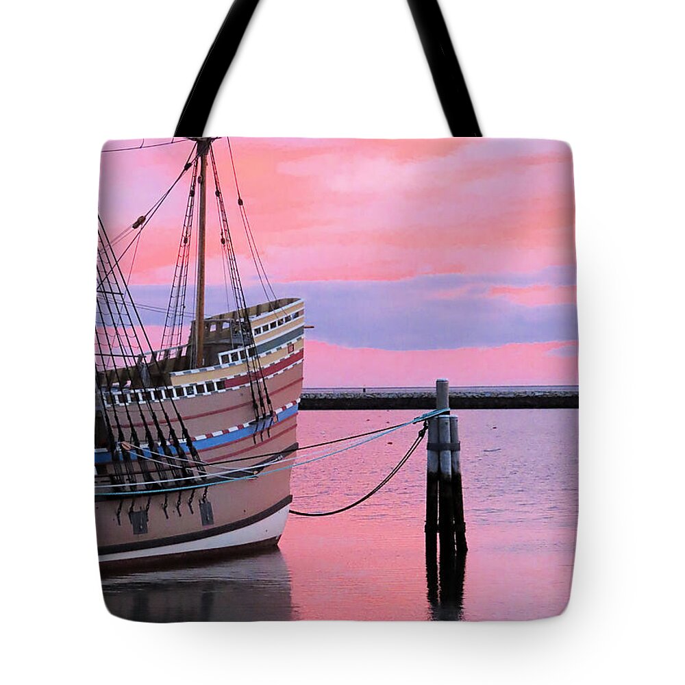 Mayflower Ii Tote Bag featuring the photograph Mayflower II 2023 March 24 by Janice Drew
