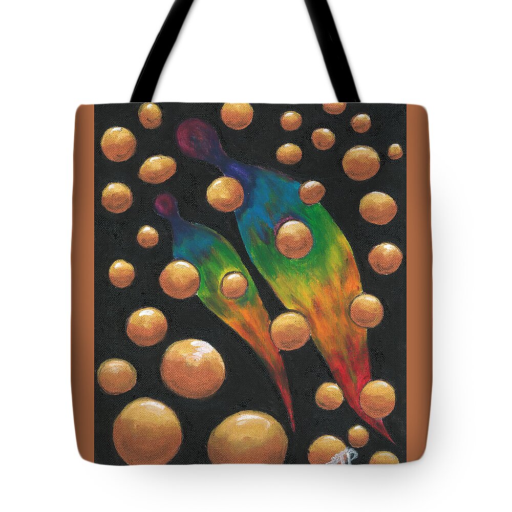 Spiritual Tote Bag featuring the painting Me and My Spirit Guide by Esoteric Gardens KN