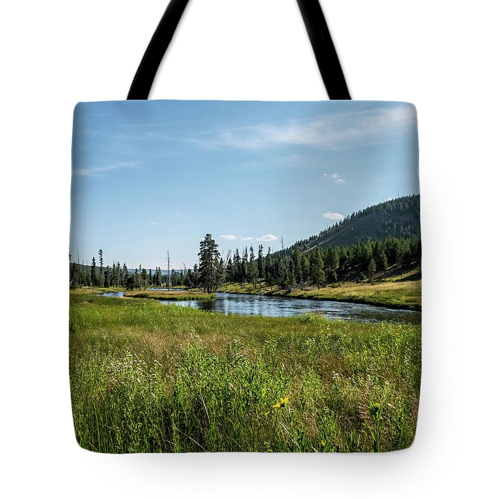 Yellowstone Tote Bag featuring the photograph Meadow in Yellowstone #2 by Alberto Zanoni