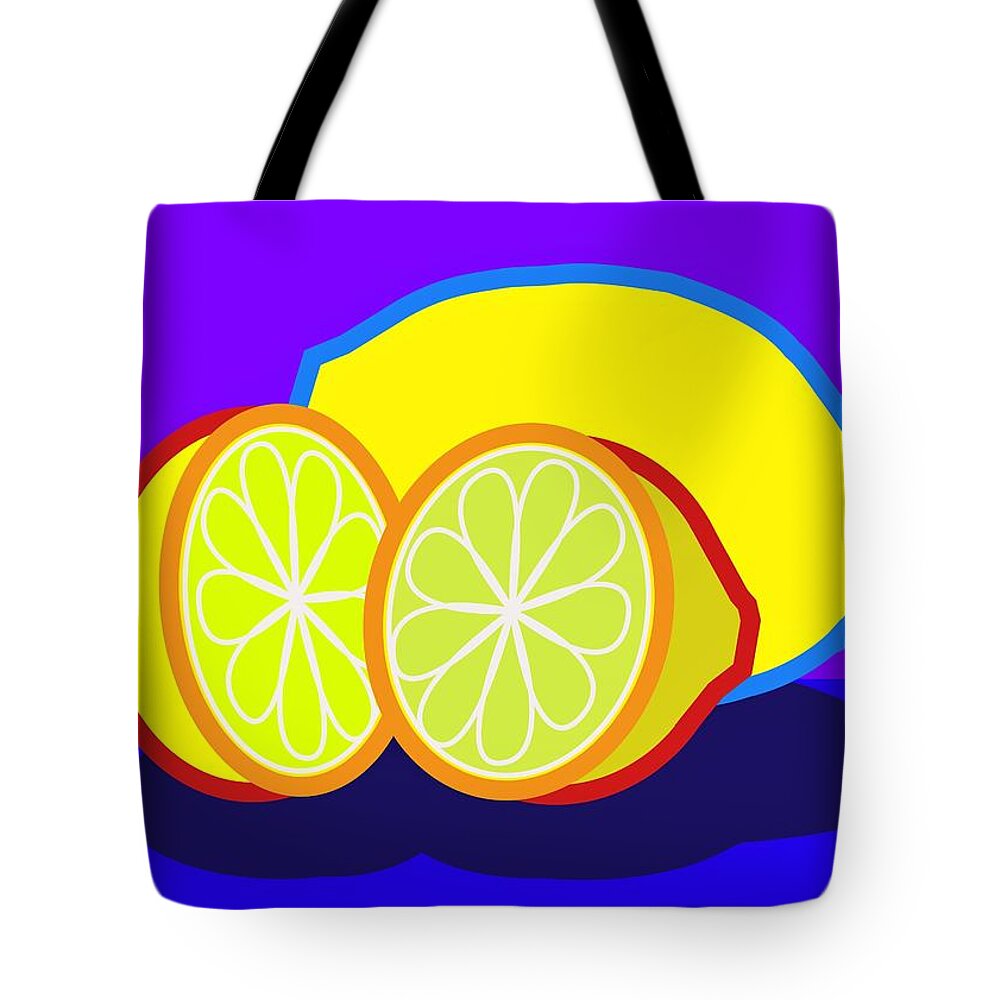 Yellow Tote Bag featuring the digital art Mellow Yellow by Fatline Graphic Art