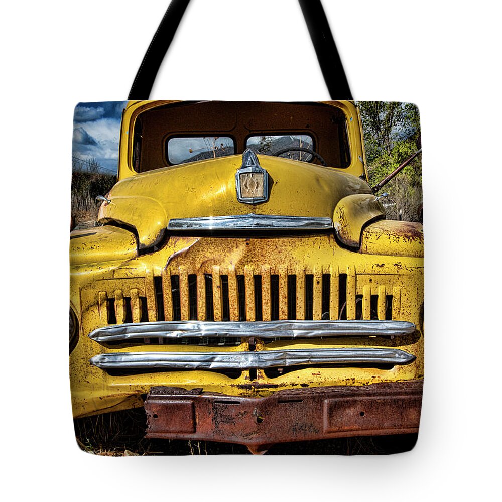 Truck Tote Bag featuring the photograph Mellow Yellow by Ron Weathers