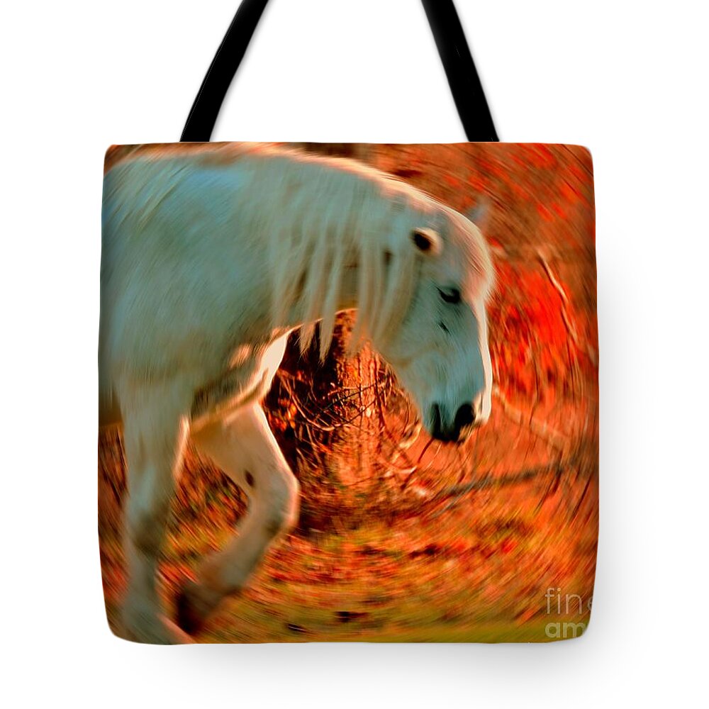 Horse Tote Bag featuring the photograph Memories At Sunset by Tami Quigley