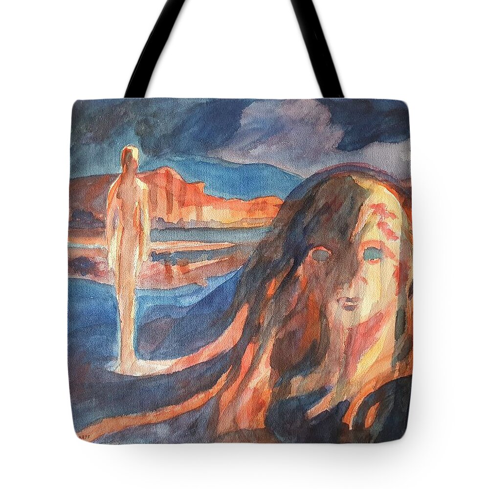 Masterpiece Paintings Tote Bag featuring the painting Memory of Past Life by Enrico Garff