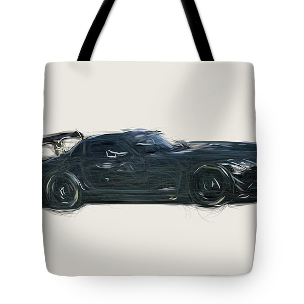 2013 Tote Bag featuring the digital art Mercedes Benz SLS AMG GT3 by CarsToon Concept