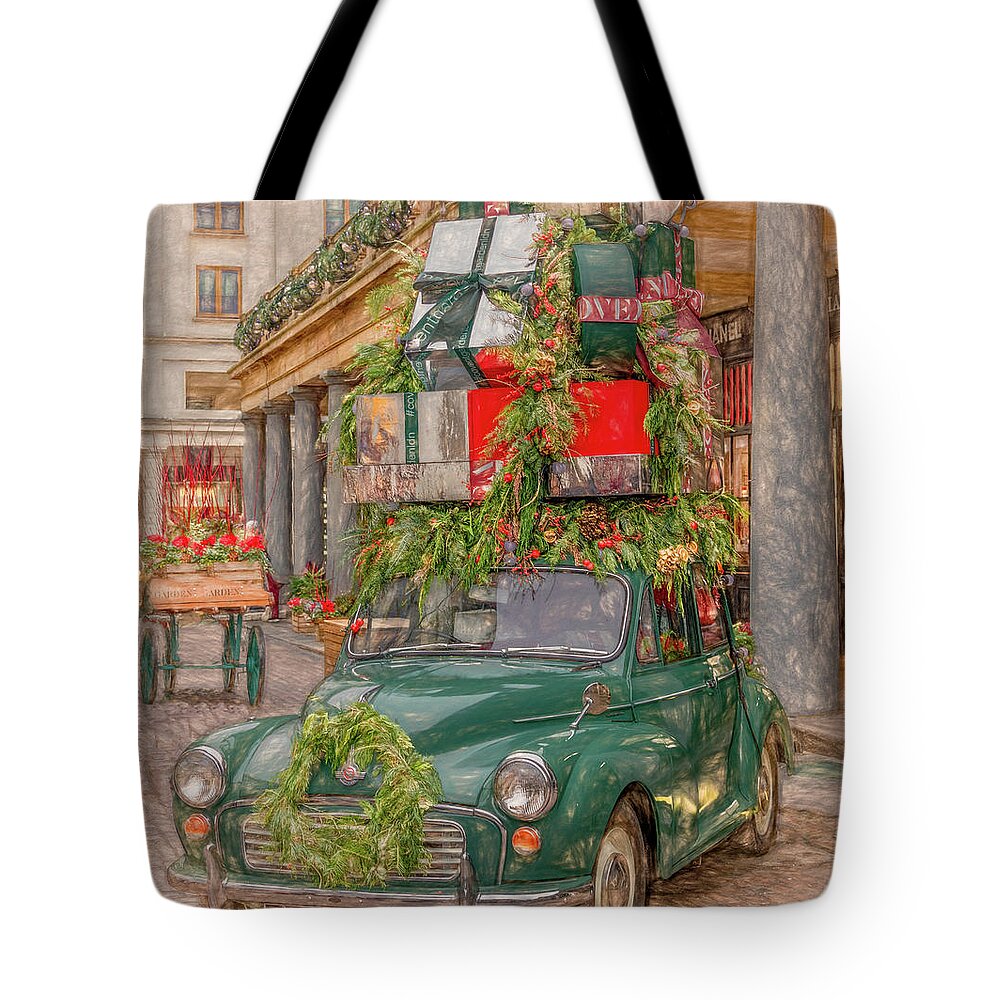 Covent Market Tote Bag featuring the photograph Merry Christmas From London by Marcy Wielfaert