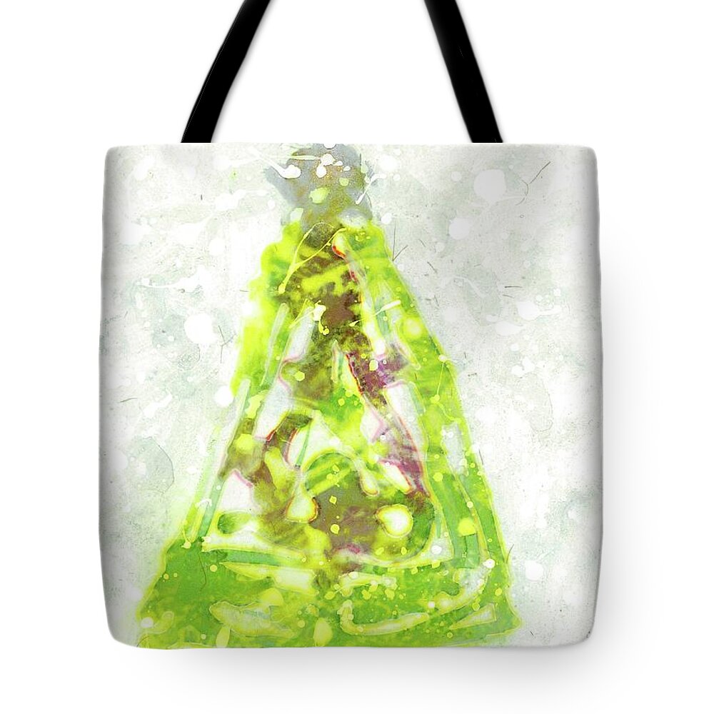 Christmas Tote Bag featuring the painting Merry Xmas by Katy Bishop