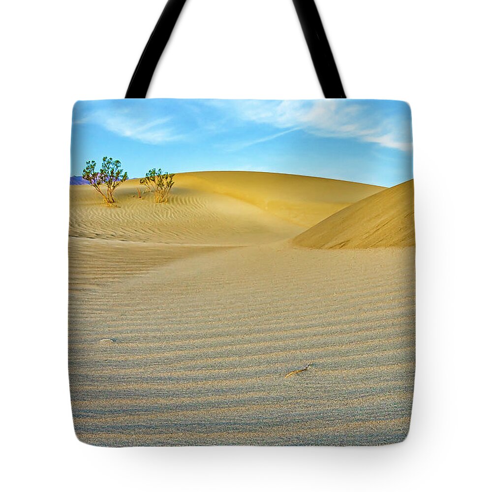 Gary Johnson Tote Bag featuring the photograph Mesquite Sand Dunes by Gary Johnson