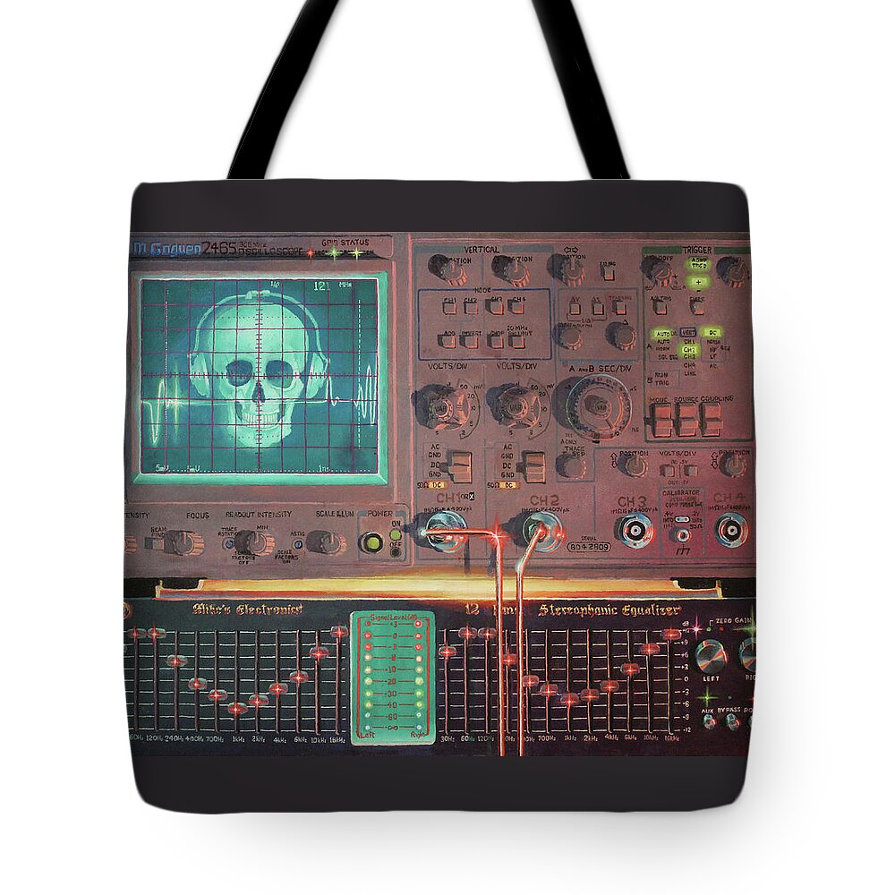 Messages Tote Bag featuring the painting Messages from Babylon by Michael Goguen