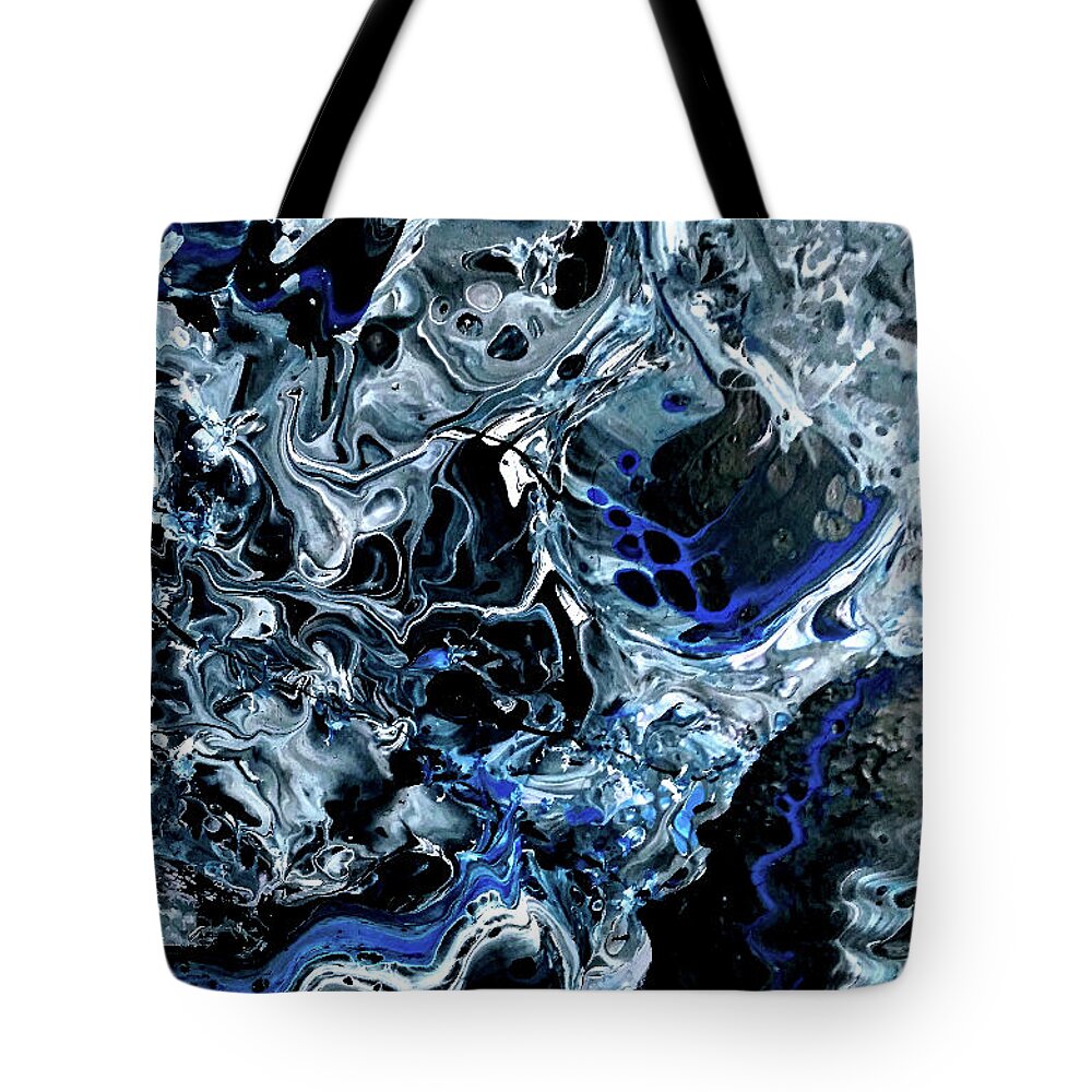 Metal Tote Bag featuring the painting MetalHead by Anna Adams