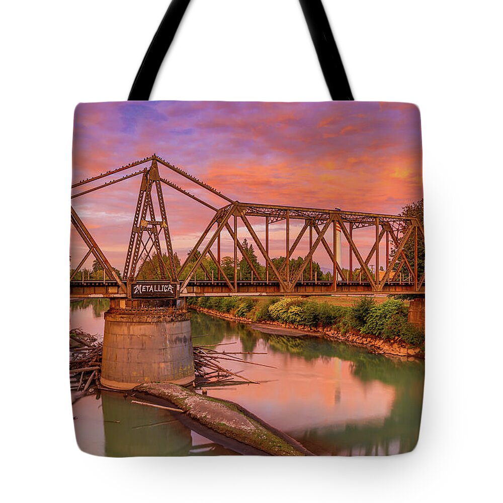 Bridge Tote Bag featuring the photograph Metallica Bridge II by Mark Joseph
