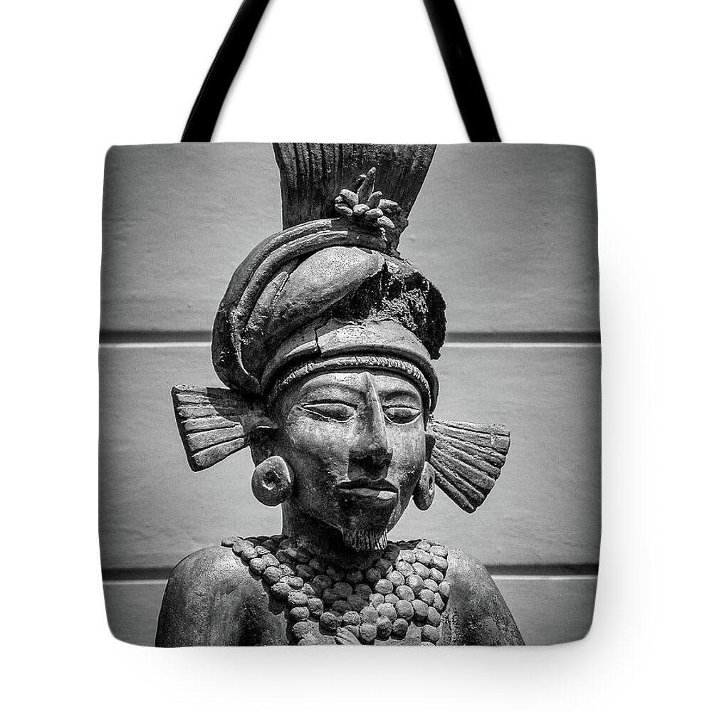 Mexico Tote Bag featuring the photograph Mexican Statue Cancun Mexico by Frank Mari