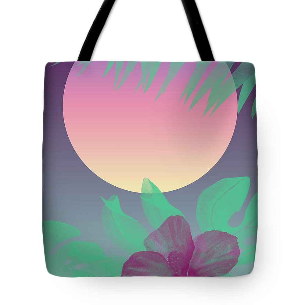 Miami Tote Bag featuring the digital art Miami Dreaming - After Hours by Christopher Lotito