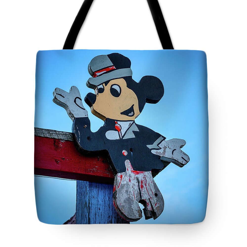Mickey Mouse Tote Bag featuring the photograph Mickey 1 by Michael Hubley