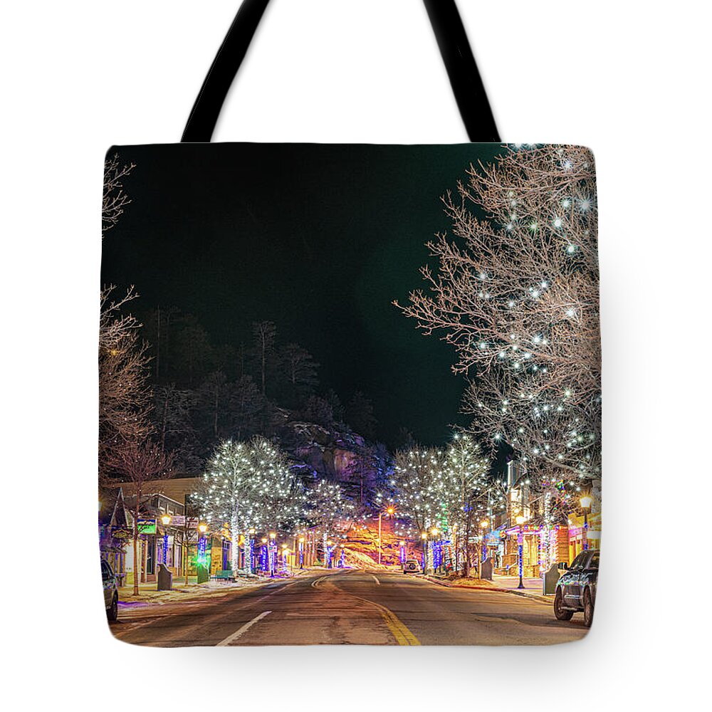 Rocky Mountain National Park Tote Bag featuring the photograph Mid January in Estes Park Colorado by Douglas Wielfaert