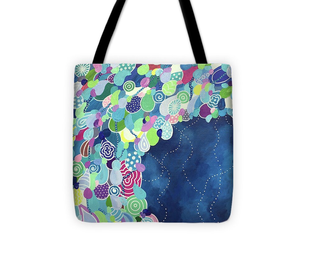 Pattern Art Tote Bag featuring the painting Midnight by Beth Ann Scott