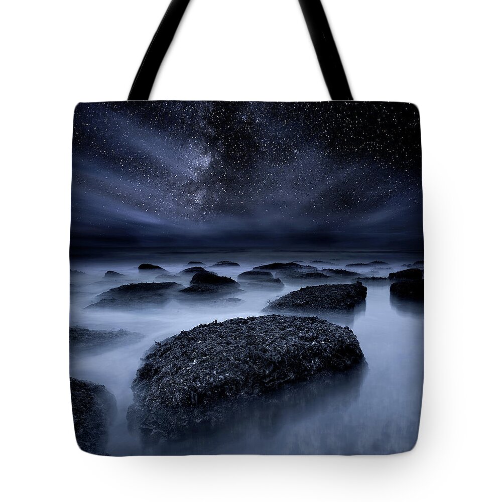 Night Tote Bag featuring the photograph Midnight Blues by Jorge Maia