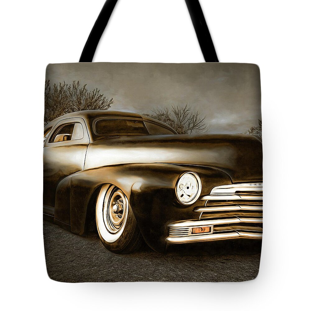 Classic Car Tote Bag featuring the digital art Midnight Customs by Kevin Lane