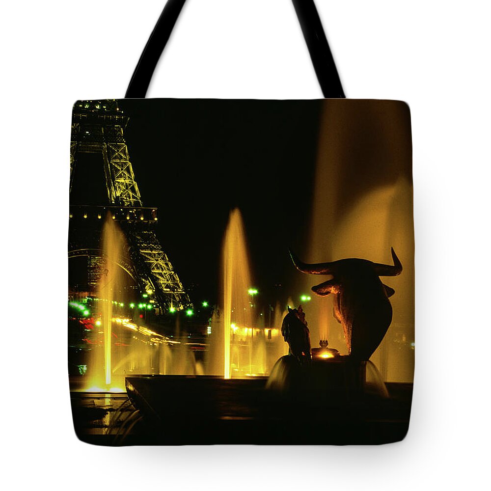 Eiffel Tower Tote Bag featuring the photograph Midnight In Paris - Eiffel Tower, Paris, France by Earth And Spirit