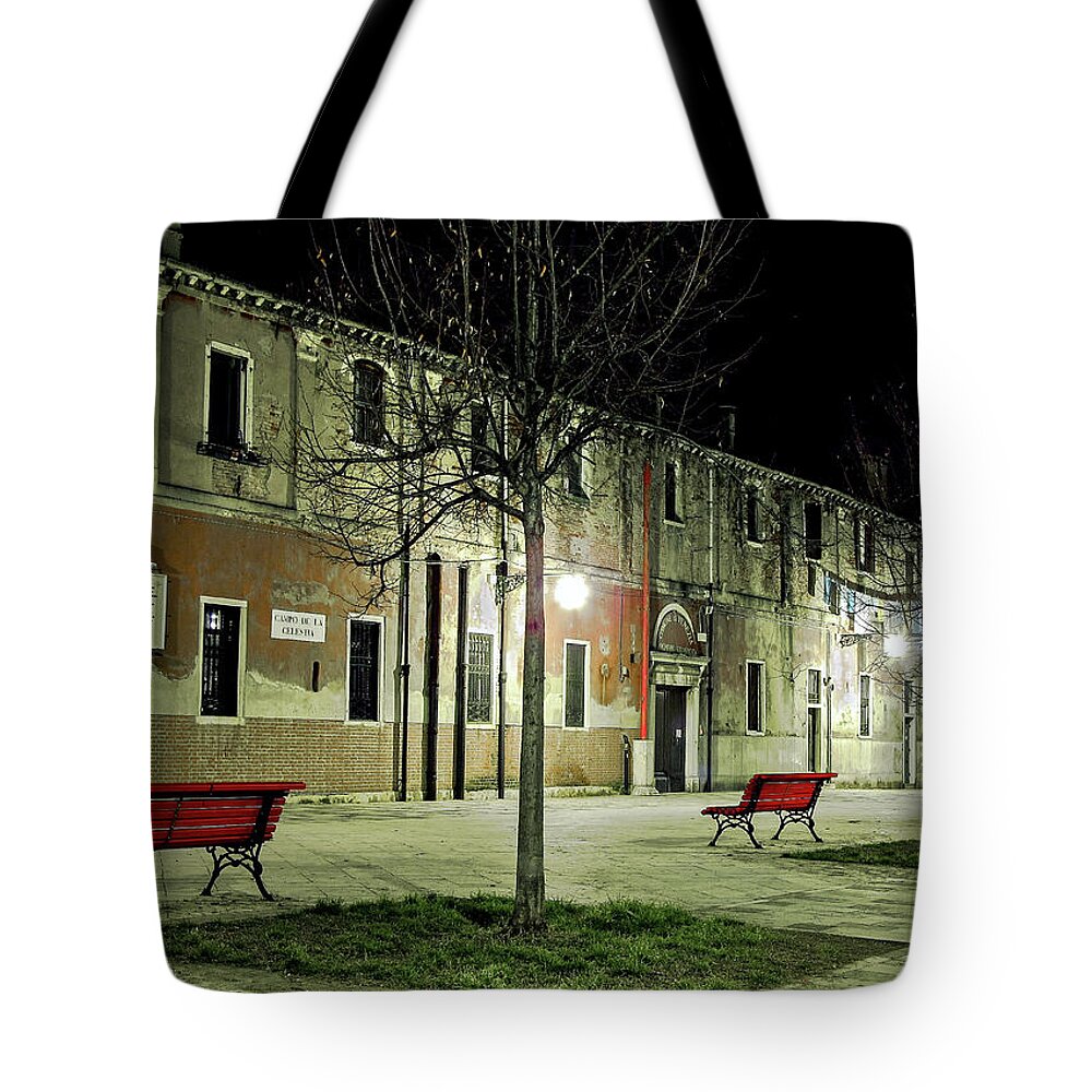Venice Tote Bag featuring the photograph Midnight Red by Eyes Of CC