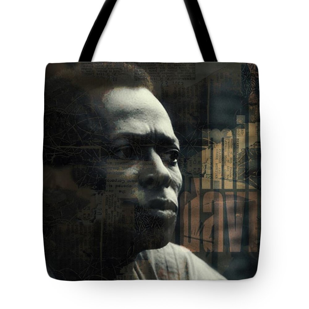 Miles Davis Tote Bag featuring the digital art Miles Davis - Birth Of Cool by Paul Lovering