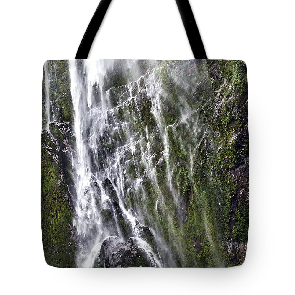 Milford Sound Tote Bag featuring the photograph Milford Sound, New Zealand #7 by Elaine Teague
