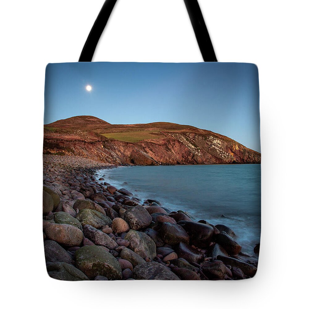 After Sunset Tote Bag featuring the photograph Minard Storm Beach Dusk by Mark Callanan